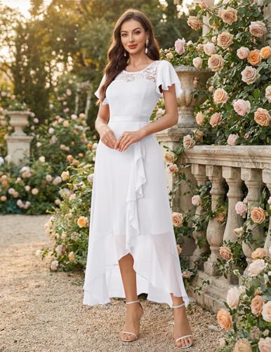 Image of BeryLove Formal Dresses for Women 2026 Wedding Guest with Slit Cocktail Elegant Lace Long Prom Dress