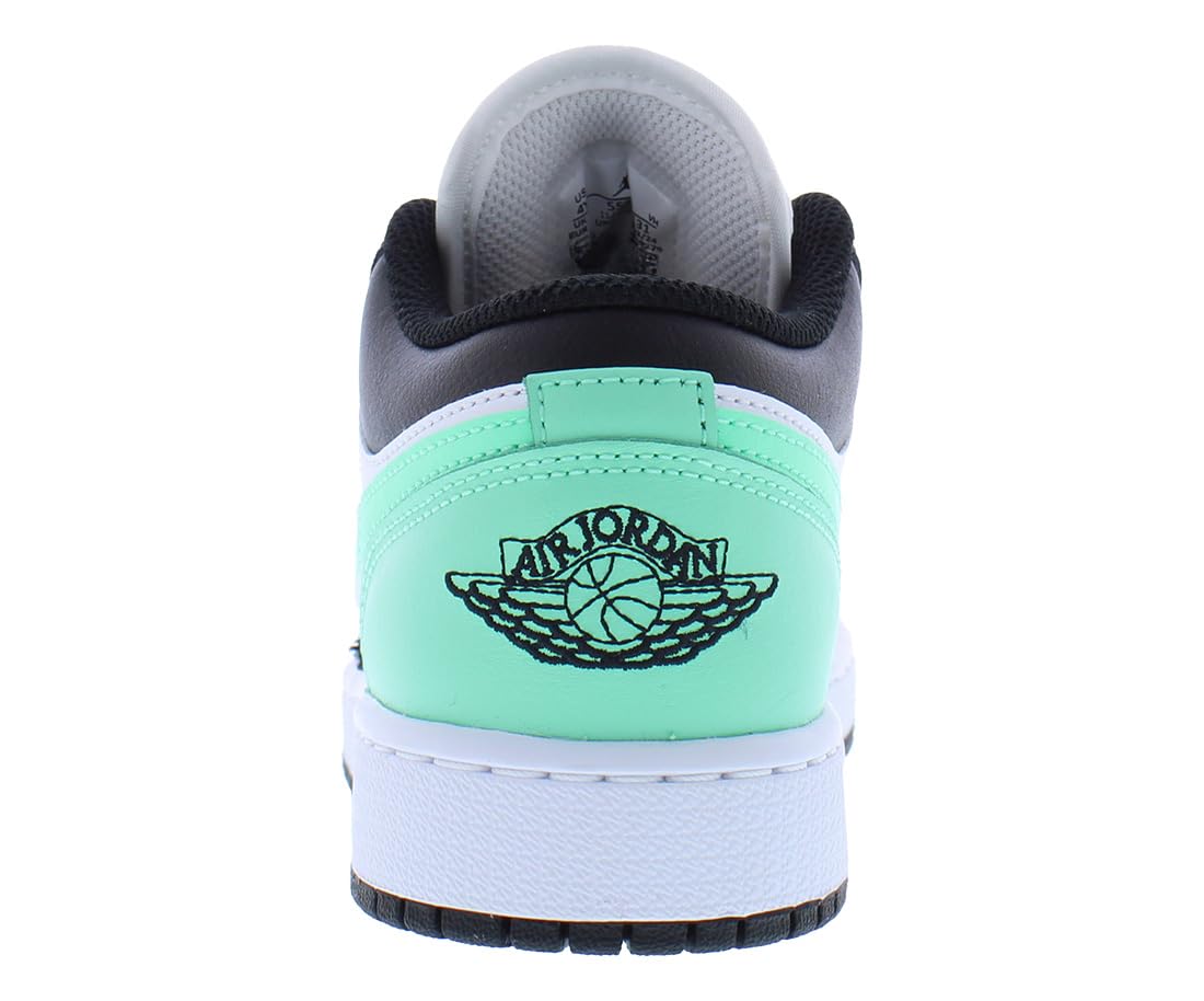 Jordan Big Kid's 1 Low White/Black-Green Glow (553560 131), Bianco/Nero-verde Glow, 5.5 Big Kid