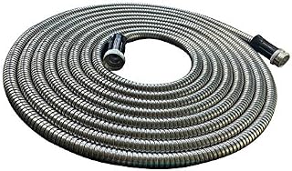 Gustyfind Garden 304 Stainless Steel Garden Hose 25ft, Kink Free, Light Weight, Flexible