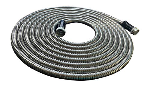 Gustyfind Garden 304 Stainless Steel Garden Hose 25ft, Kink Free, Light Weight, Flexible