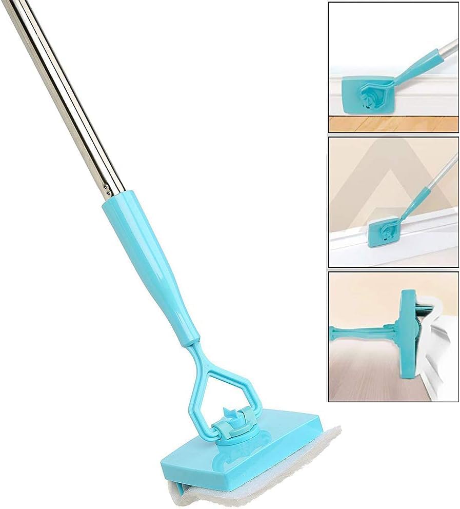 Plint Cleaner Tool met handvat, uitschuifbare lange steel schrobber