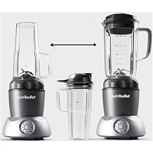 Nutribullet NB50200 1000W Pitcher Blender 32oz Pitcher 24oz Handled To-Go Cup Hot/Cold Grey