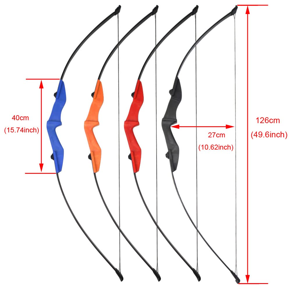SHARROW Takedown Arco Ricurvo e Set di Frecce Tiro con L'Arco Dritto di Prua 30-40lbs con 12pcs Frecce in Fibra di Vetro per Giovani Adulti Principianti