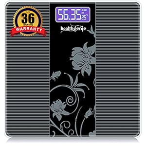 Healthgenie Digital Weight Machine For Body Weight Weighing Scale Thick Tempered Glass LCD Display with 3 Year Warranty…