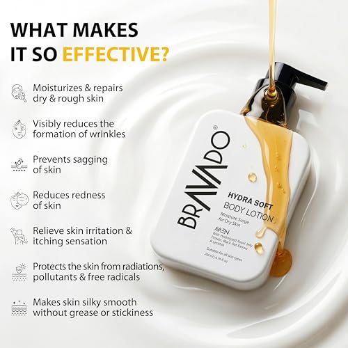 Image of BRAVADO Hydra Soft Body Lotion with SPF for Men & Women | Moisturizing Body Lotion for Dry Skin Repair, Sun Protection & Smooth Skin | Non Greasy Daily Lotion | 200ml