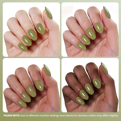 Image of Beetles Green Gel Polish - Mossy Bud 15ML /0.51Fl Oz, Olive Green Gel Nail Polish, Color-Matched Bottle, Soak-Off UV LED, Long-Lasting Holiday & Fall Nails Art for DIY Beginners & Salon Pros