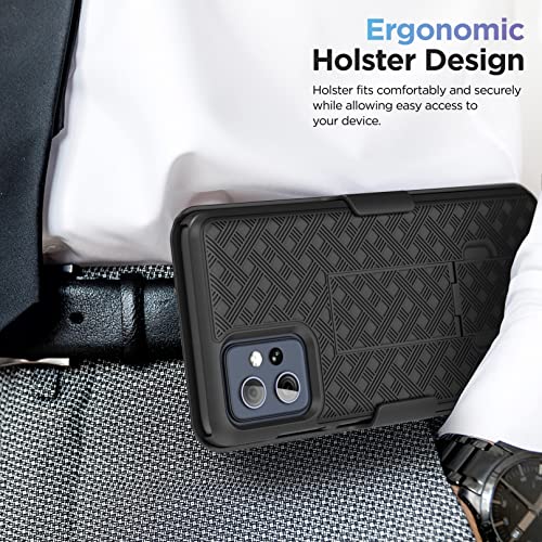 Encased-DuraClip-for-Moto-G-Power-5G-Belt-Case-with-Holster-Clip-and-Kickstand-Motorola-G-Power-5G-2023-Black