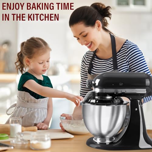Image of Pouring Shield for KitchenAid Tilt Head 4.5-5QT Stainless Steel (Only),Safety Pouring Shield,Splatter Guard for kitchenaid mixer bowl,Kitchen Aid Stand Mixers (Transparent Black, for 4.5-5 QT)