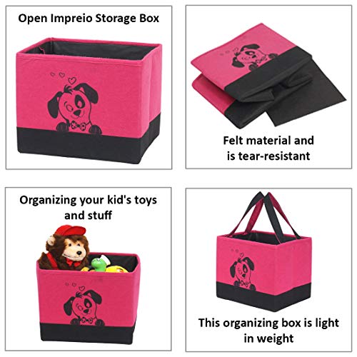 Image of PrettyKrafts Storage Box Set of 2 Open Impreio Pink