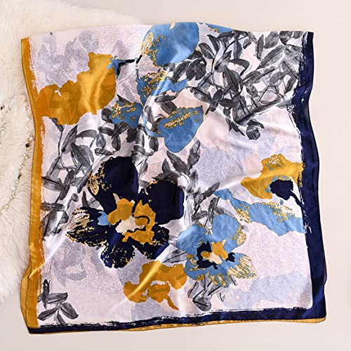 Image of ZDMHSH Fashion Scarves Scarf 100% Silk Feeling Scarf Silk Like Scarves Long Lightweight Sunscreen Shawls for Women