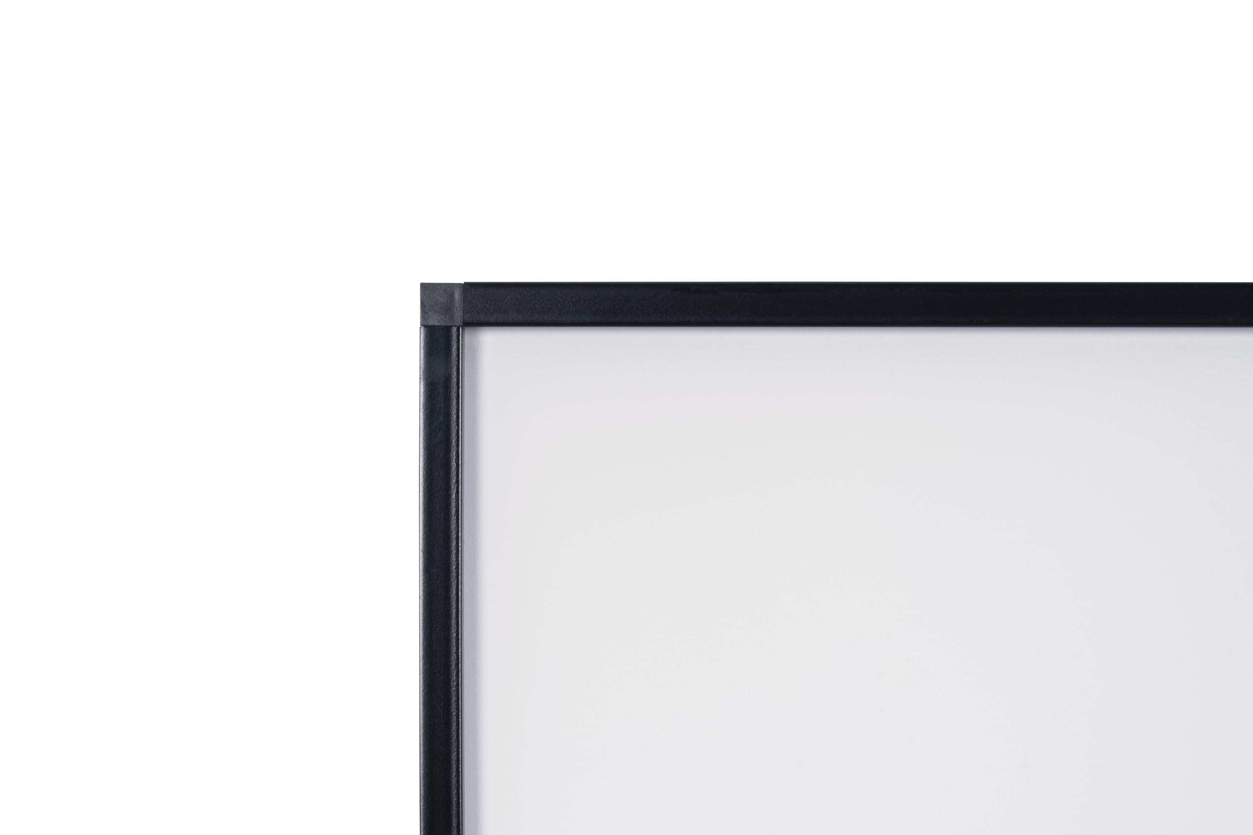 Bi-Office New Generation A9 Pizarra Magnética, 90x60cm, Superficie de Acero Lacado, Marco de Aluminio Negro
