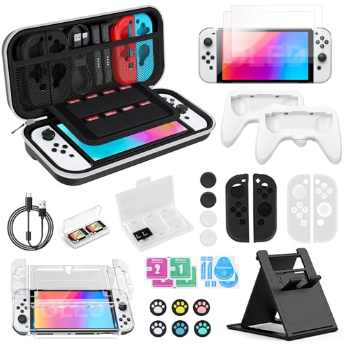 32 in1 Case Estojo Para Nintendo Switch Oled Acessórios Capa Protetora Para Com Compartimentos Bolsa Perfeita Para Viagens Estojo Bag de Proteção e Acessórios Para