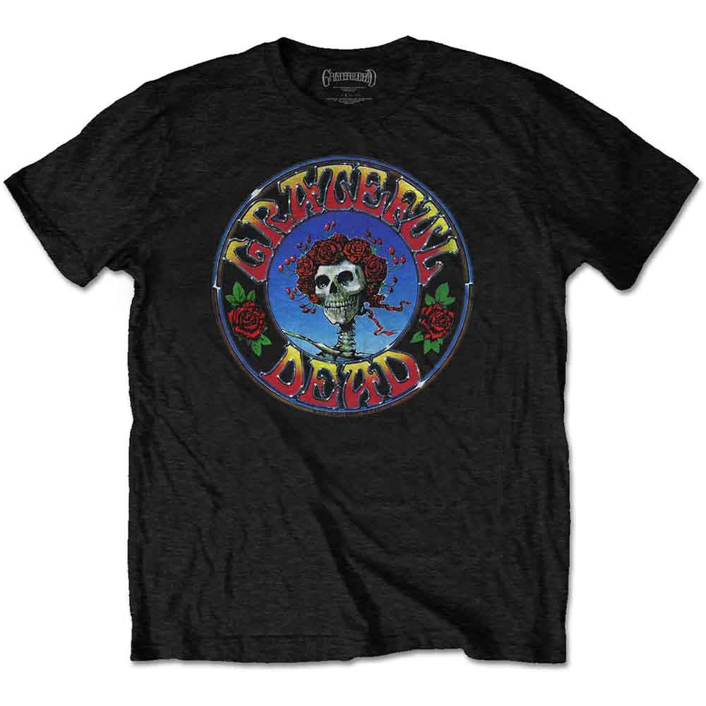 Grateful Dead Men's Black T Shirt Bertha Circle Band Logo Official L