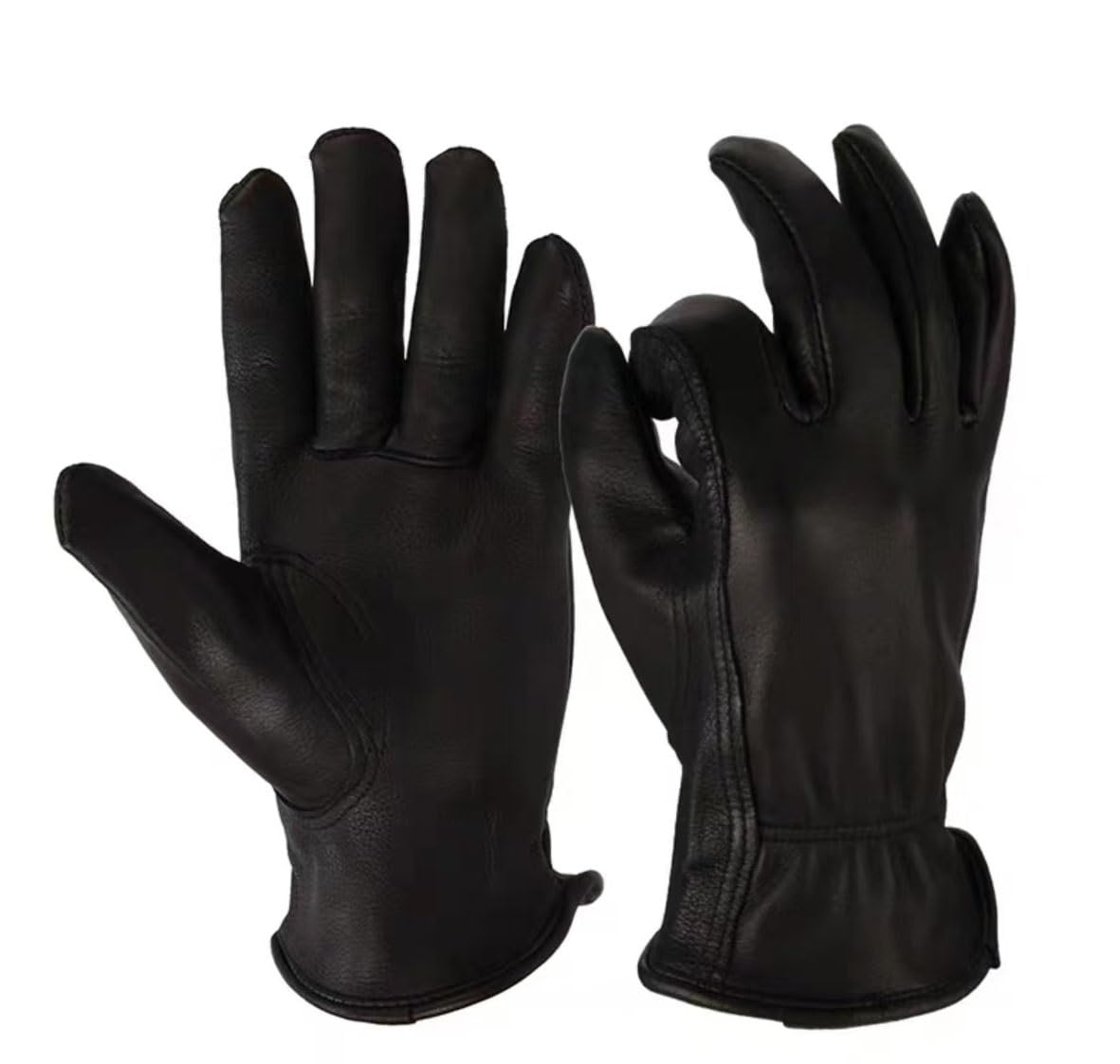 Guanti da giardinaggio, Officina di consegna della pelle pecora Guida/Equitazione/Giardinaggio/Fattoria(Black,M)