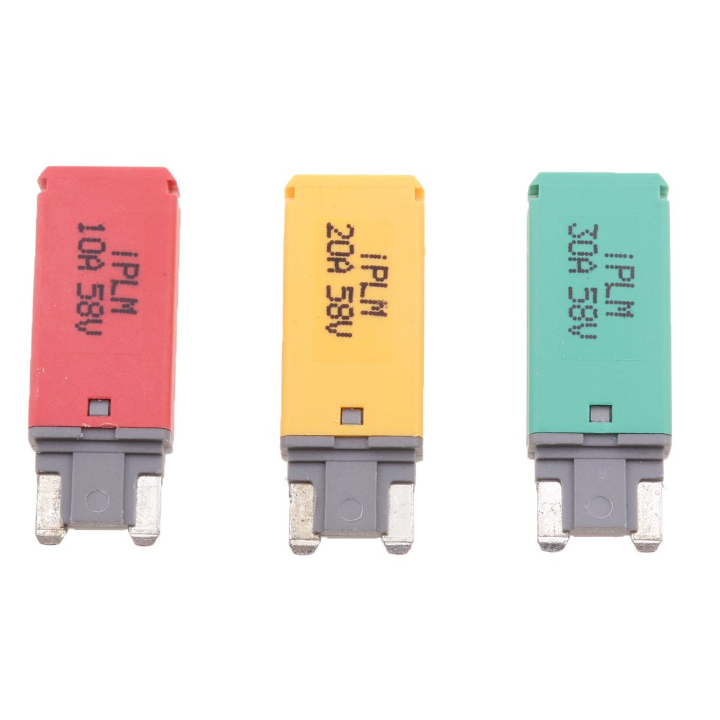 3 Pieces 58V 10A 20A 30A Mini ATM Manual Reset Circuit Breaker Blade Fuses Amazon.in Car