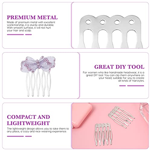 Minkissy 6WYXFTLZ57FYEZB250QY17QO 50Pcs Hair Combs Simple Tuck Comb Five Teeth Metal Combs Handmade Hair Side Comb Hair Accessories thumb #7