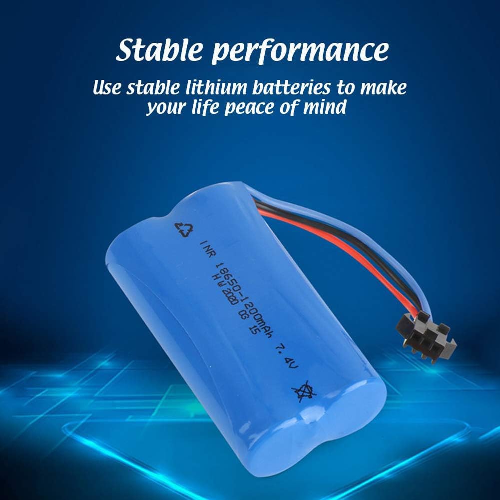 Akumulator litowo-jonowy 18650 7,4 V 1200 mAh Akumulator RC Akumulator modelarski Samochody Samolot Robot Zabawka z 3-pinową wtyczką SM