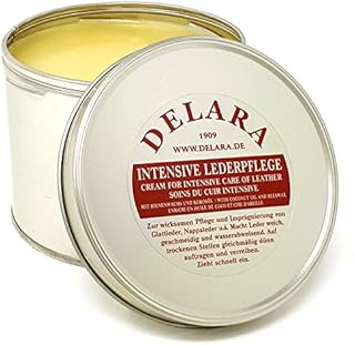 DELARA Intensive Lederpflege, farblos, 500 ml - Imprägniert und schützt Leder sehr wirksam. Neue Rezeptur mit hochwertigem Kokosöl und Bienenwachs - Made in Germany