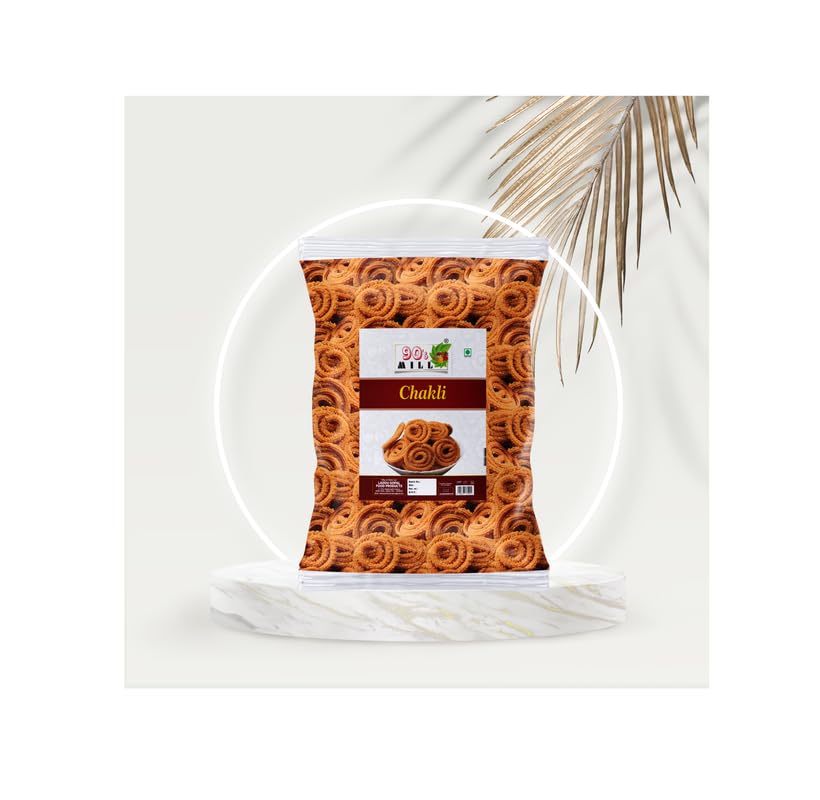 90's MILL Andheri Bhajni Chakli Murukku Namken | Chakli Chakoli Delicious Namkeen & Snacks | Vegan Namkin | No Artificial Preservatives | Ready to Eat Snacks Murukku | Namkeen Snacks-420g*2Pack 4