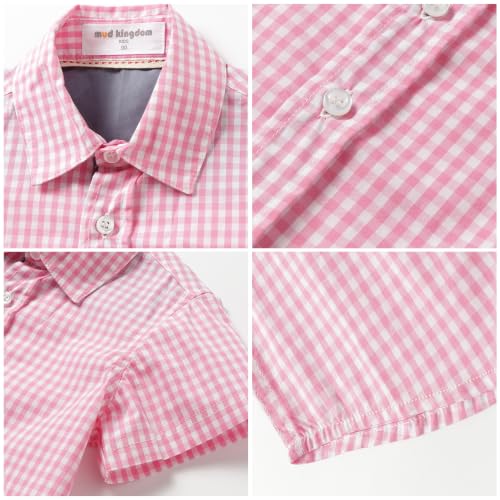Image of Mud Kingdom Little Boys Dress Shirts Short Sleeve Cute Summer