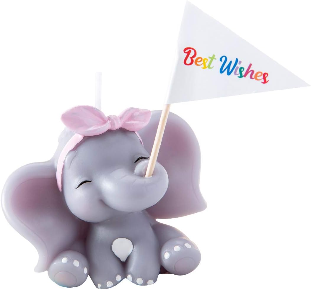 Cute Baby Elephant for Birthday Party Baby Shower and Wedding Favor (Baby Girl)