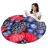 Final Friday Fresh Fruits Blanket Realistic Food Mulberry Blueberry Berry Raspberry Double Sided Bed/Couch Throw Blankets for Adults Soft Lightweight 60 Inch Gag Gifts for Kids