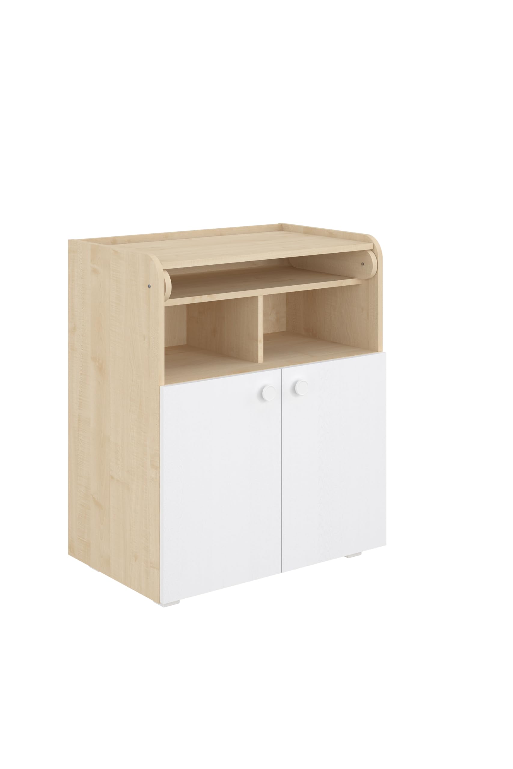 Shefa Wickelkommode 700 - Moderne Babyzimmer Kommode, 47 x 70 x 86 cm Farbauswahl (Weiß Natur)