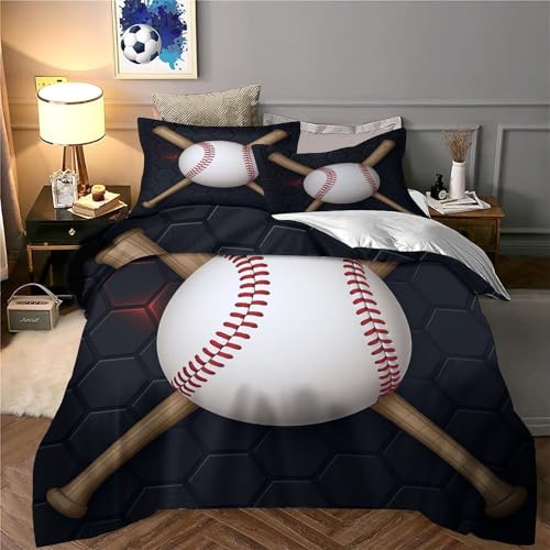 Housse de couette baseball 3D en microfibre premium de qualité supérieure - 6