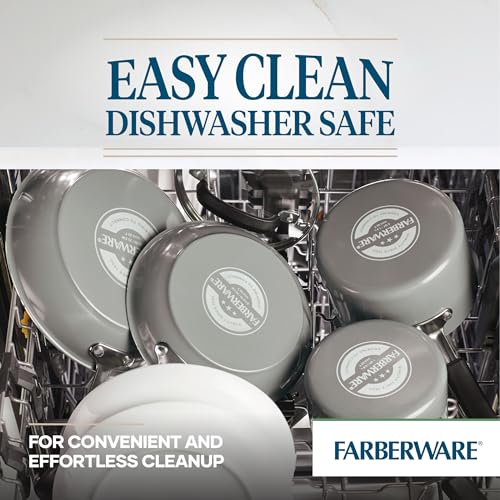 Farberware EcoAdvantage Ceramic Nonstick Cookware/Pots and Pans Set, 13 Piece - Gray - image 8