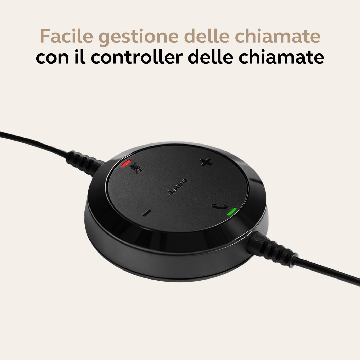 Jabra Evolve 20 Cuffie Stereo Cuffie certificate per Microsoft Teams, softphone VoIP e con funzione Noise Cancelling Cavo USB con controller Nero