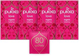 Pukka Love, Organic Herbal Tea with Rose, Chamomile & Lime Flower