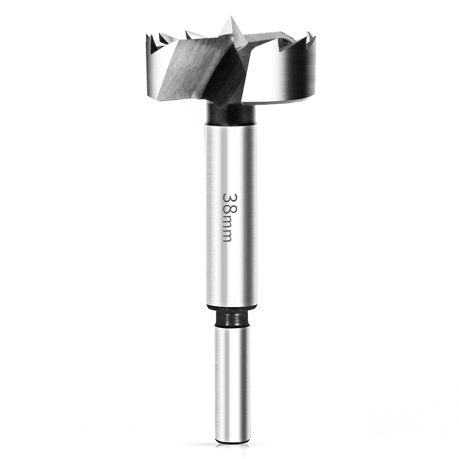 BAIDETS Forstner Drill Bit 38mm - Precision Woodworking Bit with Round Shank, Forstner Bit Compatible with Drills & Drill Presses