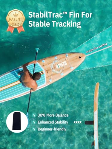 Image of Niphean (Extra Large) Inflatable Paddle Board, SUP for 2+1 People /Family 500lbs Capacity Stand Up Paddle Board with SUP Accessories, StabilTrac Fin Non-Slip Paddleboard for Adults