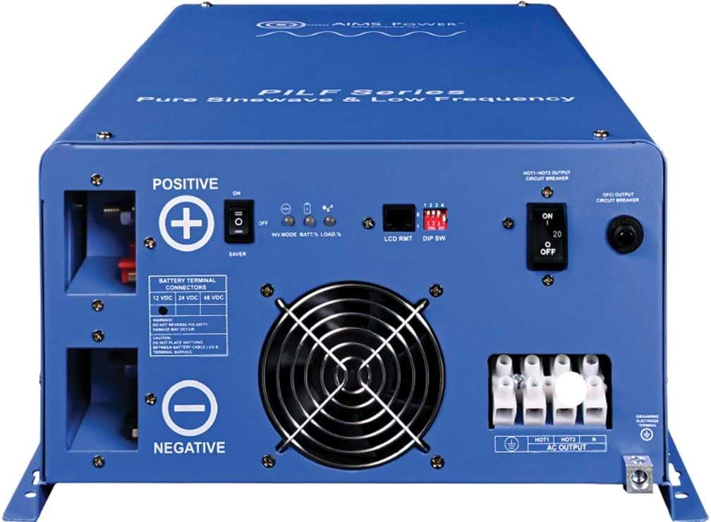 AIMS Power 3000 Watt 12V to 120/240VAC Low Frequency Pure Sine Inverter ETL Listed Conforms to UL458/CSA