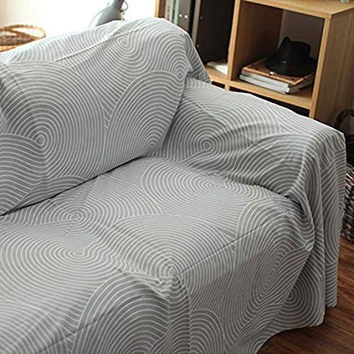 Housse serviette en coton gaufré 185x280 cm pour protection de canapé