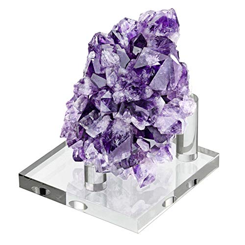 Hipiwe Clear Acrylic Display Stand - Three-Peg Display Easel Stands For Fossil Coral Geodes Rock Mineral Agate Small Collectibles, Set Of 4 #TOP5