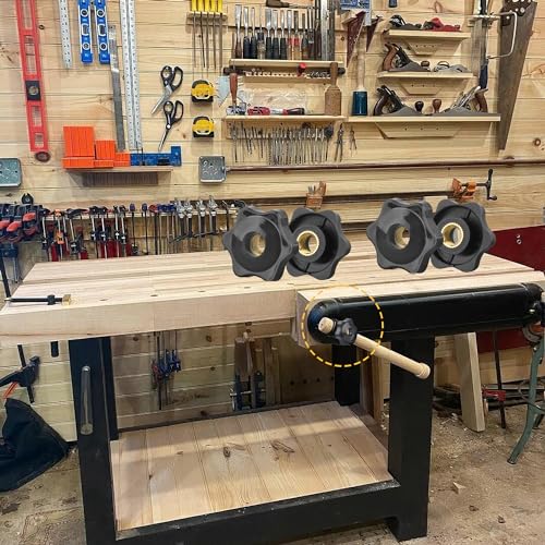 20 Stück Sterngriffmutter M8 Sterngriffschraube Befestigungsmuttern Durchmesser 32mm aus Kunststoff Rändelmutter M8 Geeignet für Mechanische Geräte Möbel Schwarz