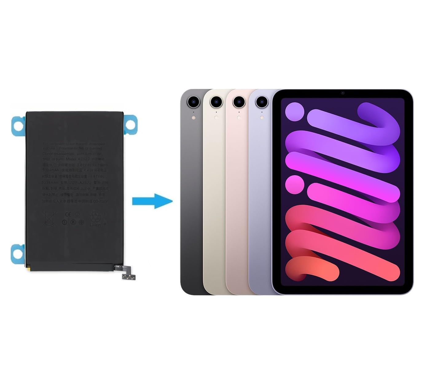 A2522 Tablet Battery For Apple IPad Mini 2021 Gen 6 6th Generation