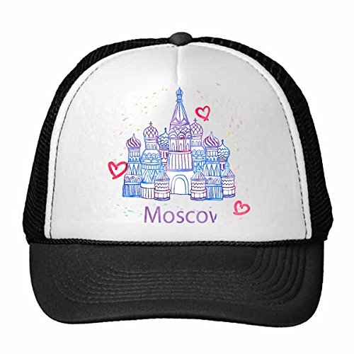 Gorra de béisbol infantil Catedral de San Basilio de nylon multicolor con cierre ajustable