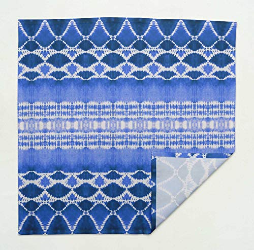 Servilletas de tela azules tie-dye 18x18 pack 6 miniatura 4