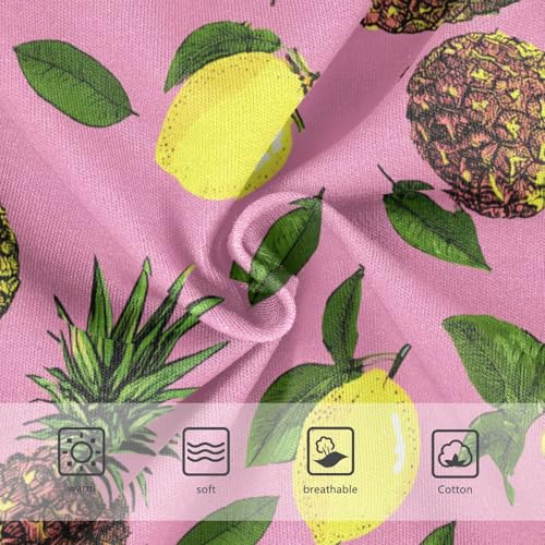 Wusikd Pink Pineapples Girls' Underwear Cotton Lemons Girls Briefs Soft Toddler Underwear 2T3