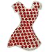 PinMart Red Dress Rhinestone American Heart Month Brooch Pin