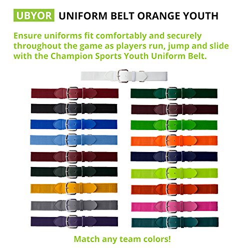 Image of Champion Sports Baseball & Softball Belt - Stretch Fit Uniform Belt for Youth & Adult Players, Multiple Colors