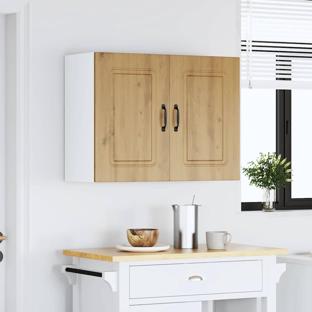 vidaXL Küchen-Hängeschrank Kalmar Artisan-Eiche Holzwerkstoff, Wandschrank Küche, Wandschrank, Oberschrank, Küchenschrank, Hängeschrank