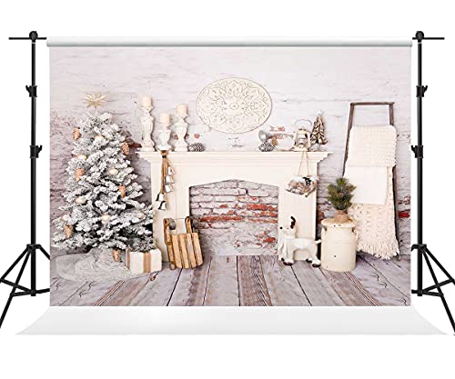Exclusive Discount 60% Price Kate 8×8ft Christmas Brick Wall Photo Backdrop Interior Indoor Xmas Photography Backdrop Christmas Trees White Christmas Background Photo Shooting Props Fabric
