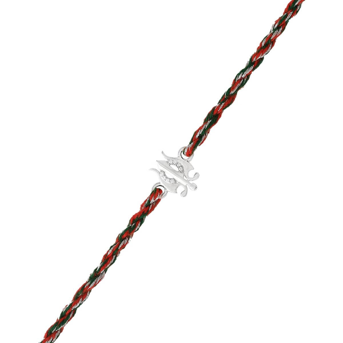 925 Silver Thread Rakhi with Roli Chawal Pack - Rakhi For Brother