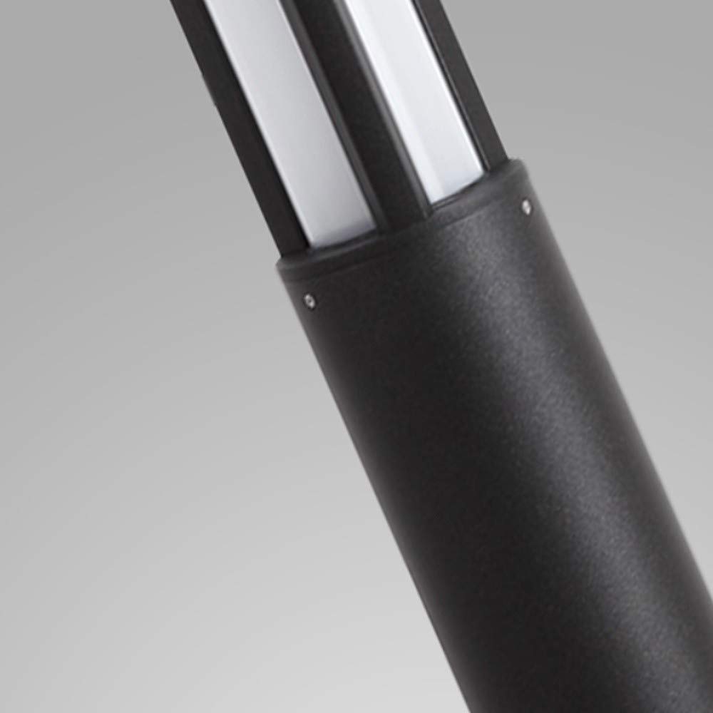 Poste De Luz para Jardín, Impermeable, para Exteriores, Bolardo, Villa, Patio, Patio, Suelo, Césped, Lámpara, Poste Alto, Linterna, Parque, Patio, Camino, Pasarela,(Negro-80Cm)