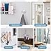Antimbee 5 Pack Suction Cup Hooks, Double Hooks Suction Hangers, Clear Shower Towel Hook for Glass Window, Reusable Bathroom Hooks Easy to Install, No Tools, Weatherproof, Hold Up to 11lbs