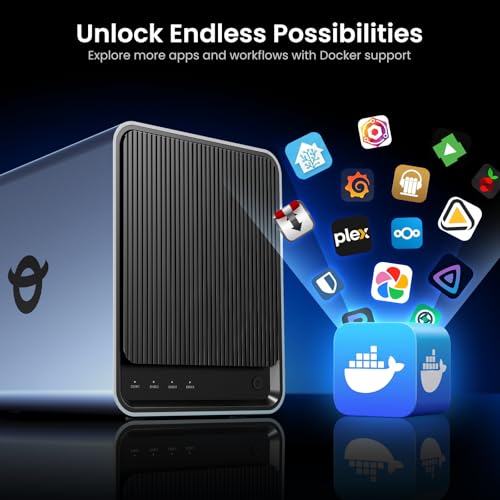 Image of Yxk Zero1 Pro 4-Bay Desktop NAS, Intel N100 Quad-Core CPU, Enthusiasts Home & Office NAS Storage for Different OS, 8GB RAM, 2 * M.2 NVMe Slots, 2 * 2.5GbE, 4K HDMI, Network Attached Storage (Diskless)