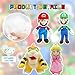 Qabfwe Mario All Star Collection Plushies, Mario and Bowser Stuffed Plush Toys, Princess Peach Plush Toys, Set of 4 Plushies Doll 9.8